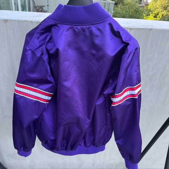 Starter Toronto Ratpors 90s Logo Satin Bomber Jaket- Size Medium - Picture 3 of 6